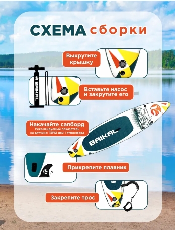Доска SUP BAIKAL 335 бирюзовая Доска SUP BAIKAL 335 бирюзовая